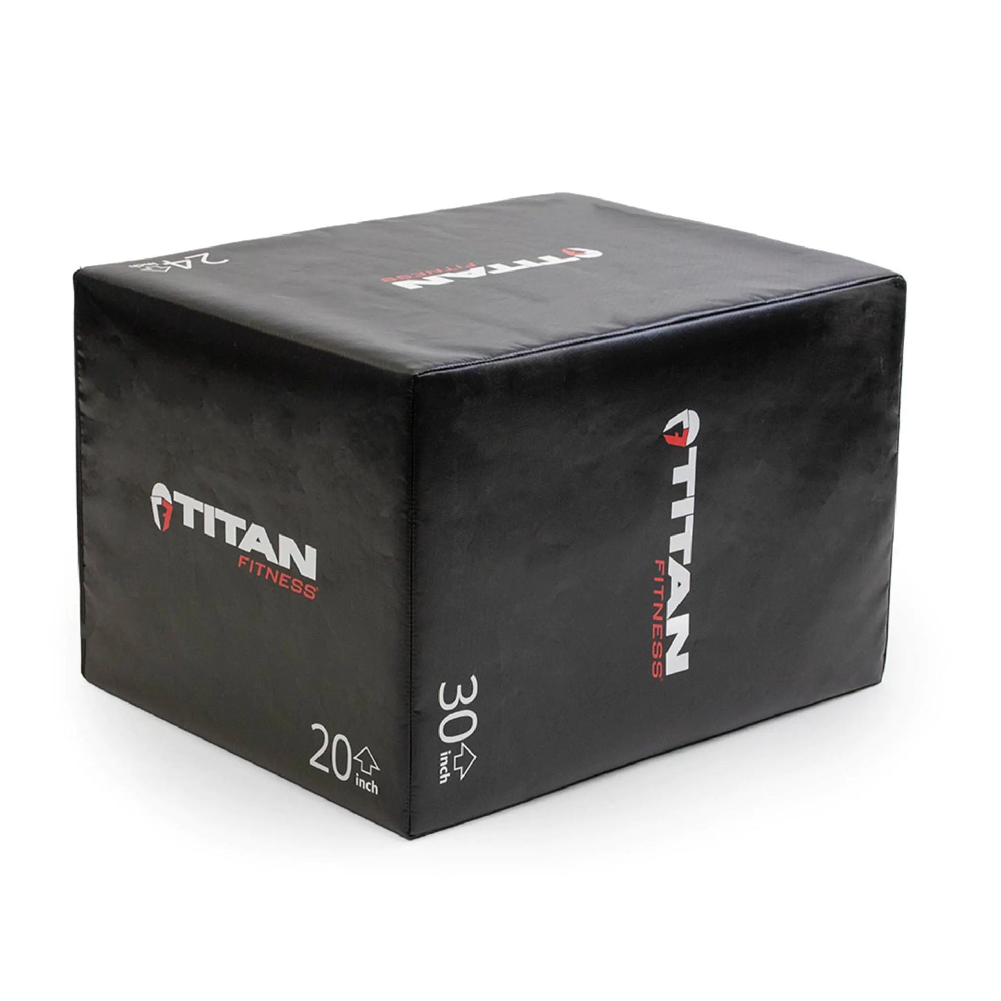 Titan Fitness Soft Foam Plyometric Box 20in 24in 30in 3-in-1 Pro-Duty HIIT Exercise Foam Plyo Box Step-Up Box Squat Home Garage Gym Training